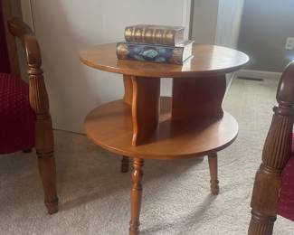Hard rock Maple round end table