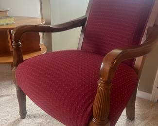 Details of the beautiful arms on the chair 