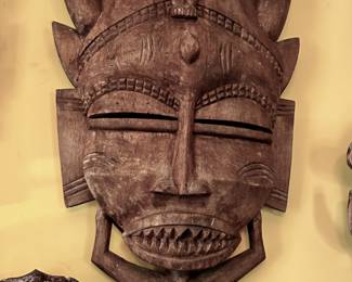 Senufo Statue Mask  35" High x 19 Wide  Vintage hand carved Africa