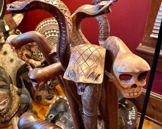Dragon & Snake Canes and more .... Hand Carved Teak & Rosewood 