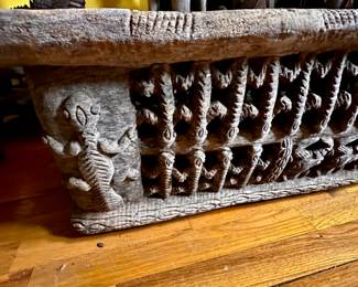 African Bed Antique Wood  Cameroon Africa... {A perfect coffee table} .. over 6 feet long 