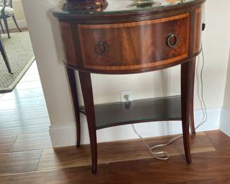 Demilune Table 14" D x 27 1/2 " L x 32 " H 