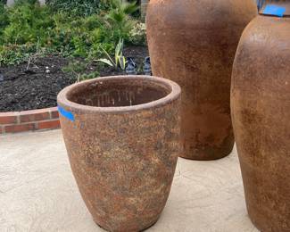 Tall Pot - 20" round x 40 " H                                                        Med Pot - 18" round x 35" H                                                                  Small Pot - 17" round x 21" H 