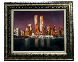 Signed Victor Spahn “New York La Nuit" Lithograph