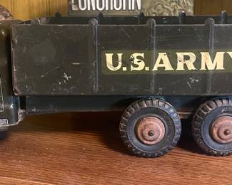 Vintage Marx Lumar US Army Pressed Steel Military Transport truck