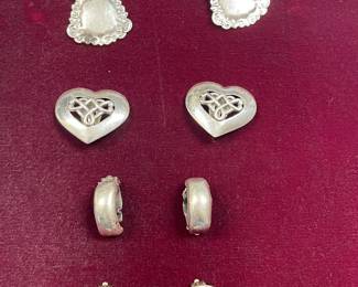 All sterling silver clip on earrings