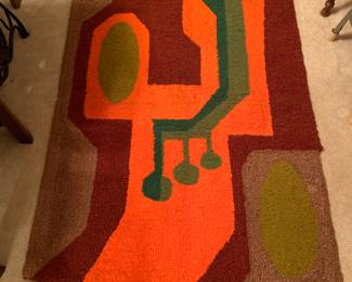 hand made hooked rug