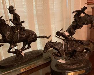 3 Remington bronze pieces