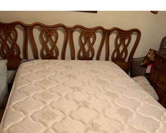 full size mattress set, good condition- king size headboard