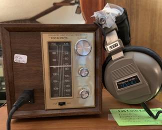 COOL! 1970s "Private listening receiver, with headphones, like new, works!