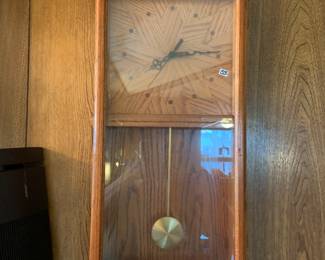wooden wall clock