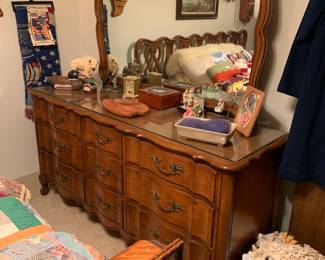 French Provincial dresser with mirror