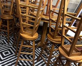 Bar stools and high top tables