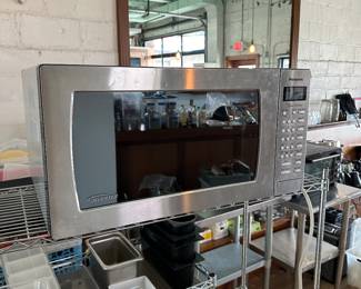 Microwave, steel racks