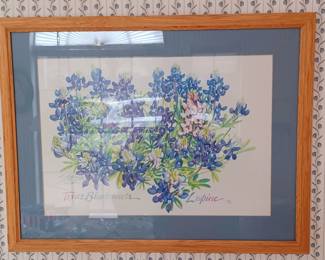 Texas Bluebonnets.  Signed