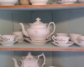 Antique Splatterware, Chelsea Spring Pocelain Tea Set, Various Antique Porcelain 