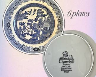 Churchill Willow china - 6 plates