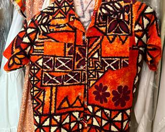 Vintage Tahitian / Hawaiian Print Shirt