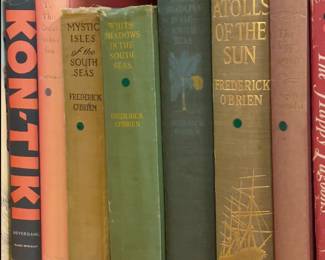 Huge Collection of Vintage Tiki, Nautical, High Sea Adventure Books