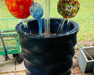 blown glass glass yard eggs by  Polish glass company Huta Szkea