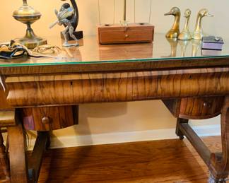 antique desk with claw feet in perfect condition--a rarity