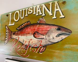 original painted "Redfish"  on board--Large!