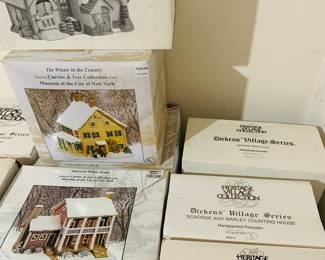 Heritage Village , Currier and Ives and Jim Shore--all new in the box