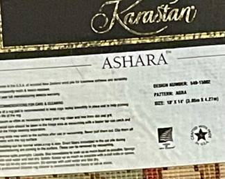 ABM024   $3200   KARASTAN "ASHARA" 10' X 14' FRINGED RUG 