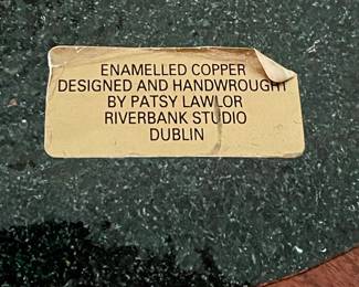 ENAMELLED POPPIES COPPER TRAY