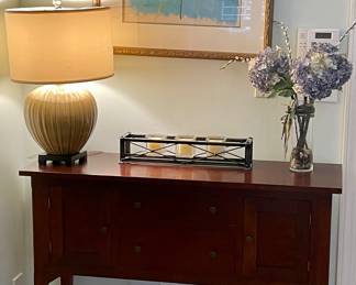 ABM071   $240   ORIGINAL FRAMED WATERCOLOR  by HOBSON   (ABM070   

TALL FOYER CONSOLE  $220. (SOLD))       