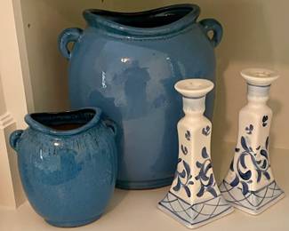 Blue Vases(SOLD),    CANDLESTICKS
