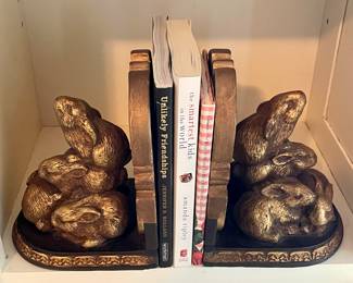 "RABBITS" BOOKENDS