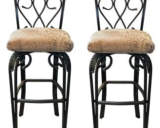 Scrolled Metal Barstools