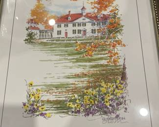 Mount Vernon - seasonal print of the kitchen garden.