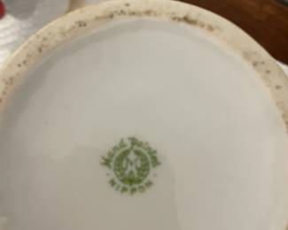 Antique  Noritake Japanese Hand Painted Moriage Vase  Twin Handle 1920's.