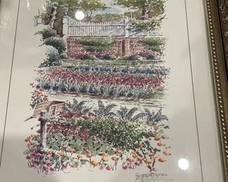 Mount Vernon - seasonal print of the kitchen garden.
