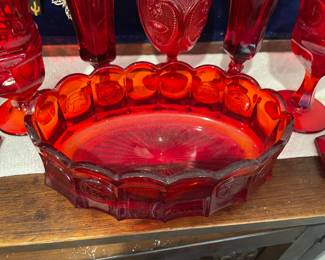 Ruby Red Fosteria glassware.