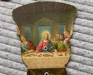 Vintage fans from funeral home.