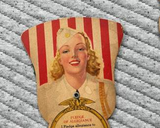 Vintage fans from funeral home.