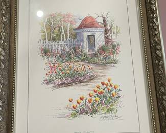 Mount Vernon - seasonal print of the kitchen garden.