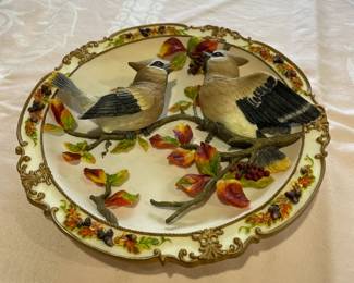 Autumn "The Four Seasons" Collection, Cedar Waxwing with Berries.
