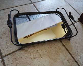 Metal mirror bird tray