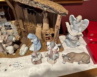 Lladro Nativity Set, Waterford Ornaments