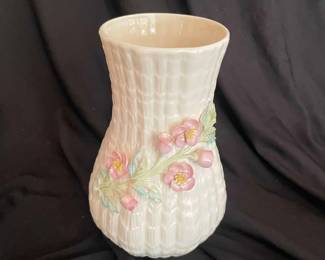 Belleek Floral Vase