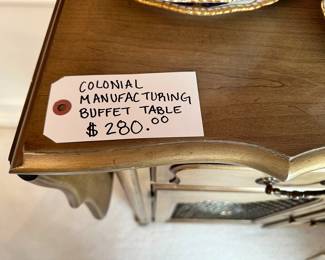 Colonial Manufacturing Buffet Table