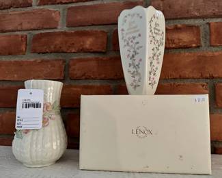 Lenox "love is" Vase, Belleek Floral Vase