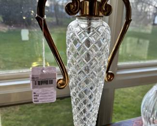 Brass and Crystal Based Lamp