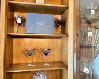 Waterford Marquis Martini Glasses, Waterford Lismore 6' Rose Bowl