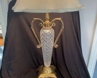 Brass and Crystal Based Lamp