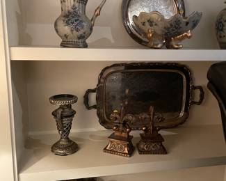 Decor and sterling-plated trays, pitchers and more!